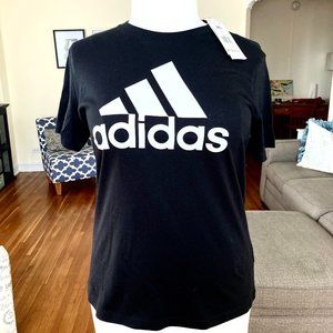 🖤🖤 Women's Plus Size 2X Short Sleeve T-Shirt in Black with Adidas Logo